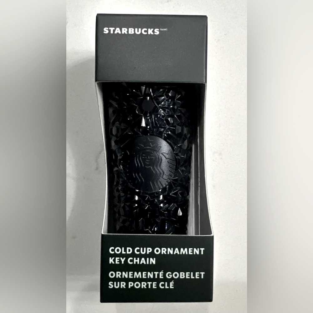 Starbucks 2024 Navy Gemstone Tumbler Cold Cup Ornament Keychain NWT